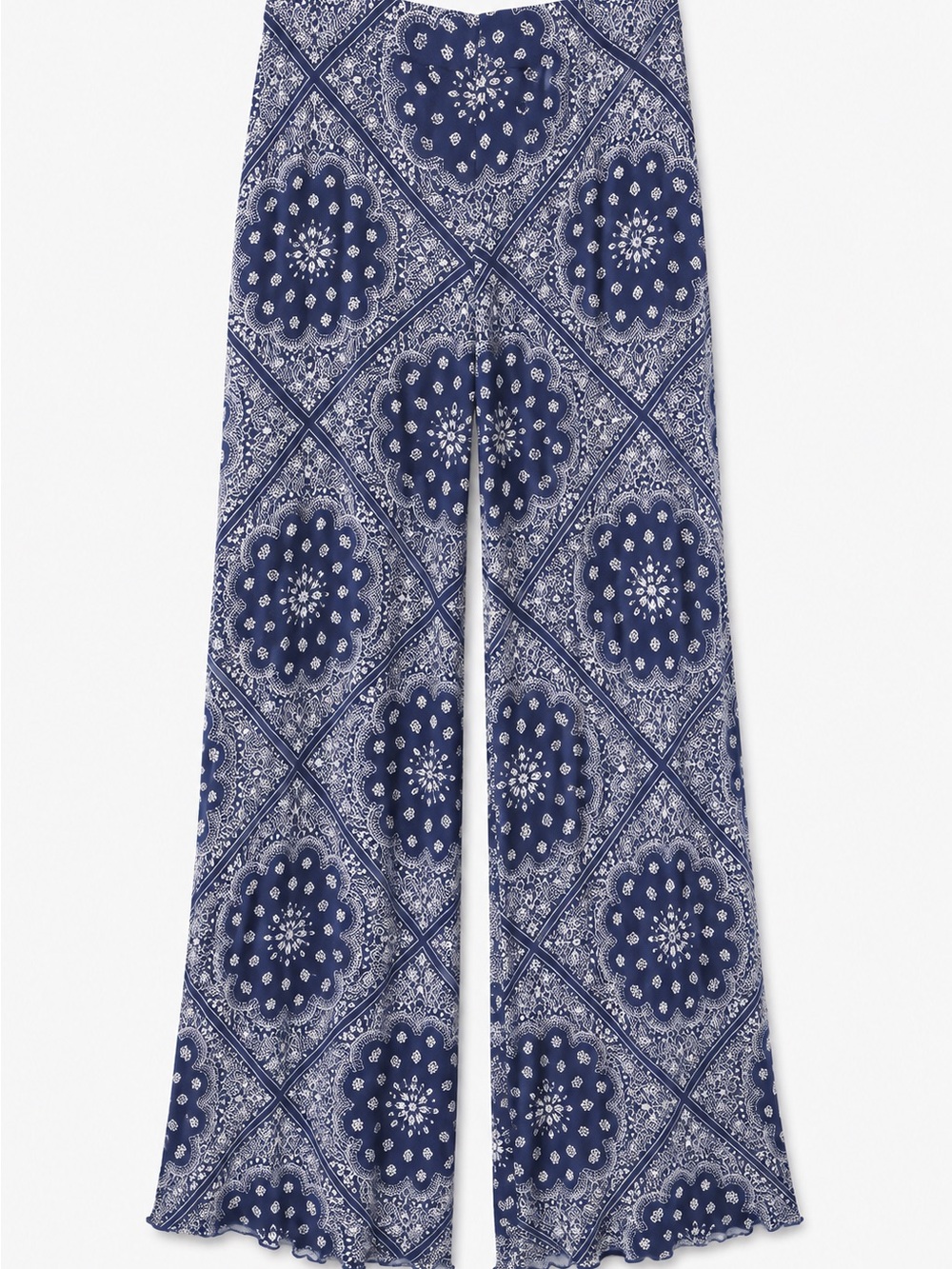 Forever 21 Navy Bandana-Print Pull-On Pants
